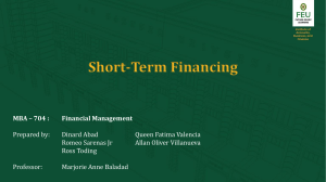 Short-Term-Financing