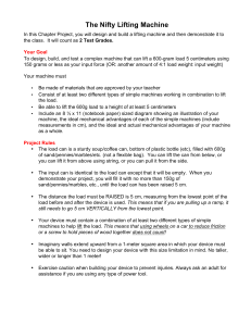 Nifty Lifting Machine Physical Science project
