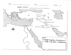 Mesopotamia Map Activity-