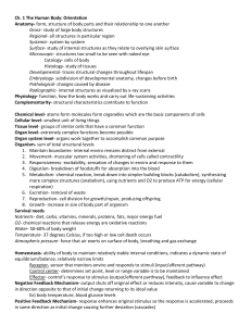 Ch 1 & 3 - Cell Physiology