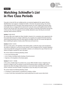 Watching Schindler's List in Five Class Periods