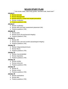 NCLEX study plan