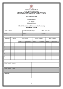 ICT Practical Exam Grade 12 - Spreadsheet Tasks