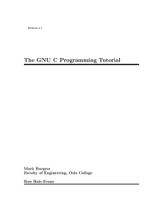 gnu c programming tutorial