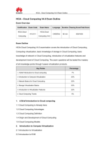 HCIA-Cloud Computing V4.0 Exam Outline