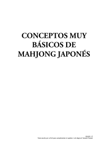 CONCEPTOS MUY BÁSICOS DE MAHJONG JAPONÉS
