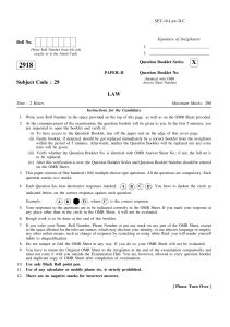 WBSET 2018 (Law) 100 Q