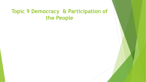 Topic 9 Democracy and Participation