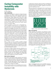 curing-comparator-instability-with-hysteresis