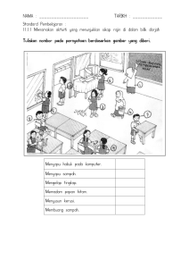 Classroom Cleaning Activity Worksheet