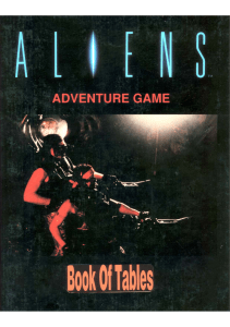 Aliens RPG - Book of Tables
