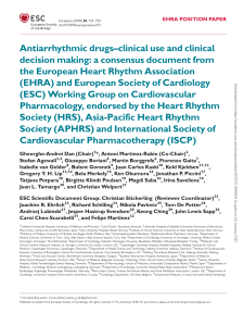 Antiarrhythmic drugs–clinical use and clinical decision making