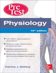 (PreTest Basic Science) Patricia Metting - Physiology PreTest Self-Assessment and Review-McGraw-Hill Medical (2013)