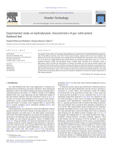 Powder Tech. 2013-Final-Experimental study on hydrodynamic characteristics of gas–solid pulsed fluidized bed