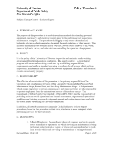 University of Houston Policy   Procedure 6 Department of Public Safety