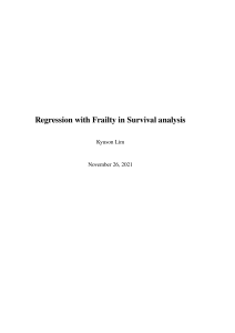Regression with frailty in survival analysis