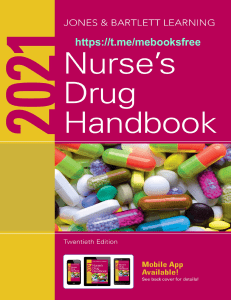 2021 Nurse’s Drug Handbook, Jones & Bartlett Learning, 20th Edition (1)
