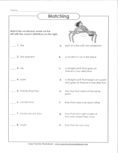 Geometry Matching Worksheet