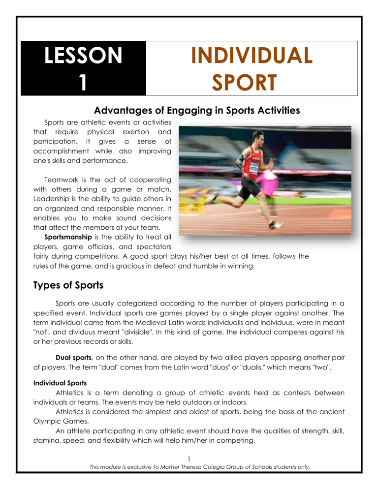 articles in physical education