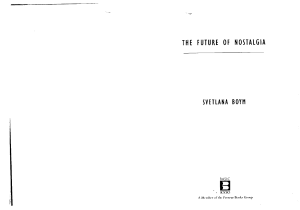 Boym 2001 The Future of Nostalgia