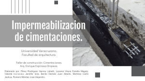 Impermeabilización de cimentaciones