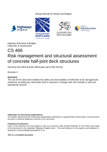 CS 466 Risk management and structural assessment of concrete half-joint deck structures-web