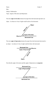 Angles of elevation and depression word document