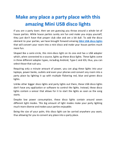 Make any place a party place with this amazing Mini USB disco lights