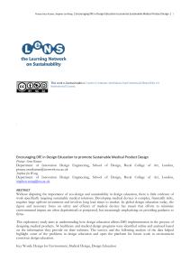 Sustainable Medical Design Education: DfE Integration