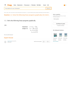 1.1. Solve The Following Linear Programs Graphical...   Chegg.com
