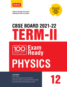 MTG Class 12 Term 2 Physics Exam Ready Book