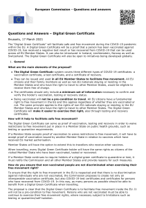 Questions and Answers   Digital Green Certificate
