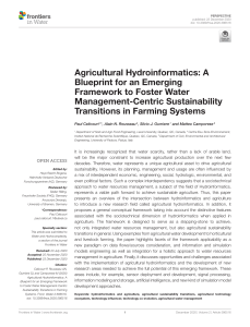 Agricultural Hydroinformatics
