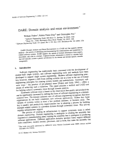 DARE: Domain Analysis and Reuse Environment