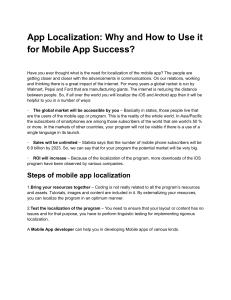 App Localization  Why and How to Use it for Mobile App Success