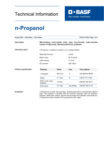 BASF E-CPI 1018e n-Propanol