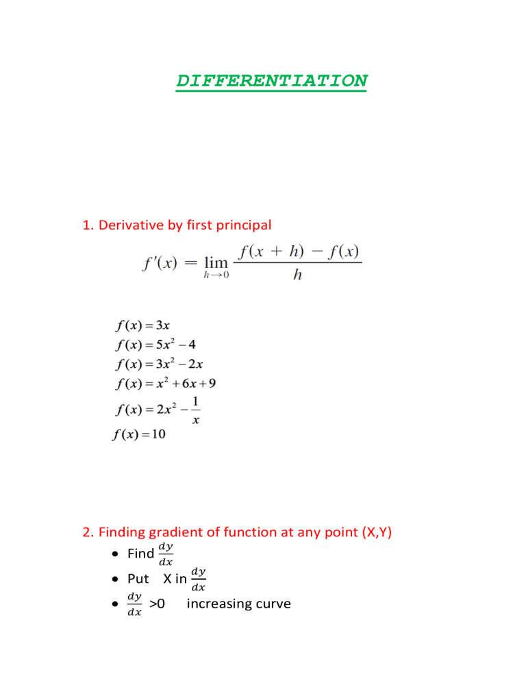 differentiation