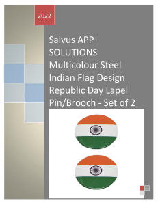 Multicolour Steel Indian Flag