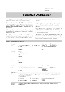 Tenancy agreement