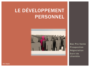bac pro vente developpement personnel