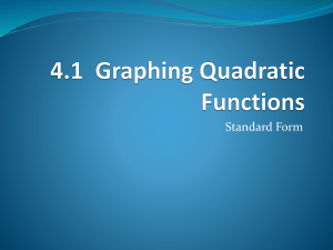 4.1 Graphing Quadratic Functions (2)