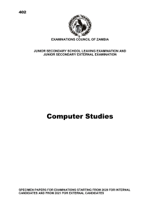 Computer Studies Grade9 Final Booklet