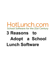 3 Reasons to Adopt a School Lunch Software