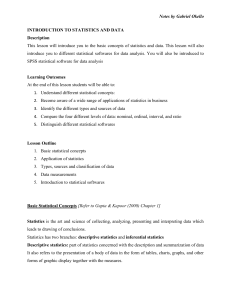 Biostatistics Activity