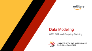 Data Modeling: AWS SQL & Scripting Training