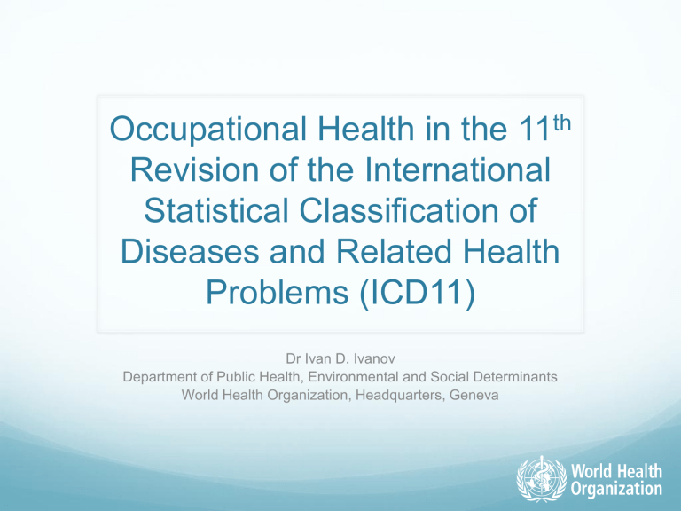 occupational health in icd11