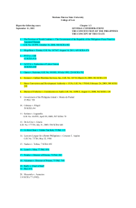 Philippine Law: Case Digest Assignment - Constitution & State