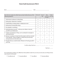 depression patient health questionnaire