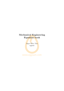 Mechanical Engineering Formula book