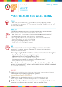 HEALTH AND WELL-BEING